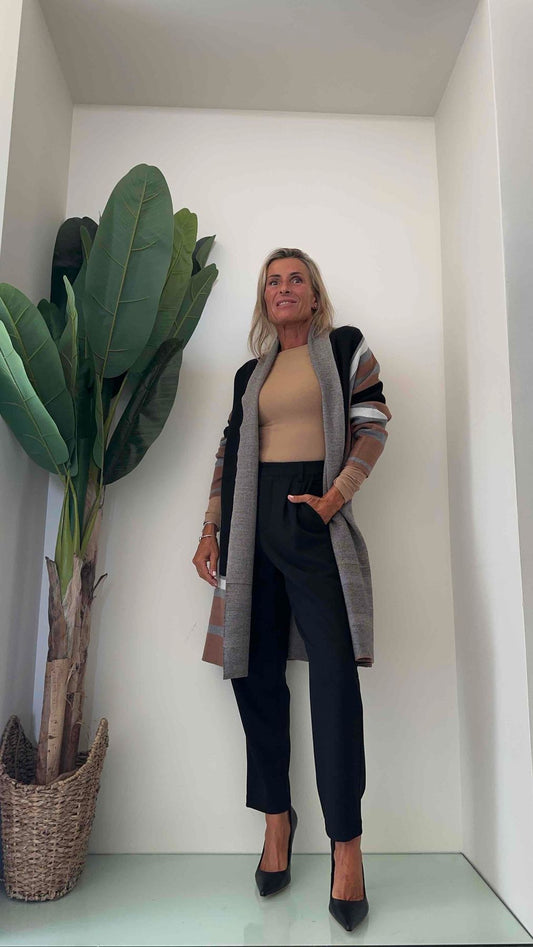 DAFNE - ZM1509P32 - CARDIGAN LUNGO DOPPIA VISCOSA FANTASIA