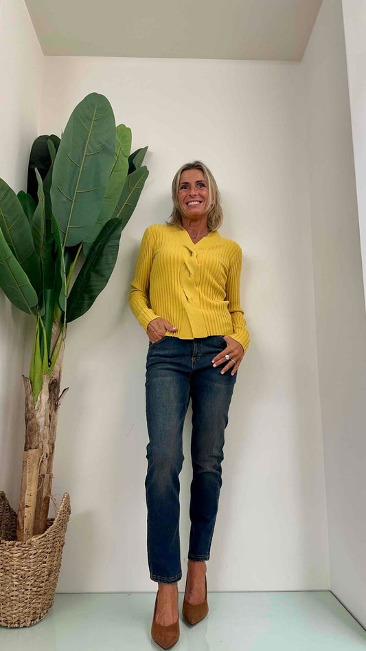 DAFNE - AL0560P26 - MAGLIA VISCOSA COSTE INTRECCIO CENTRALE