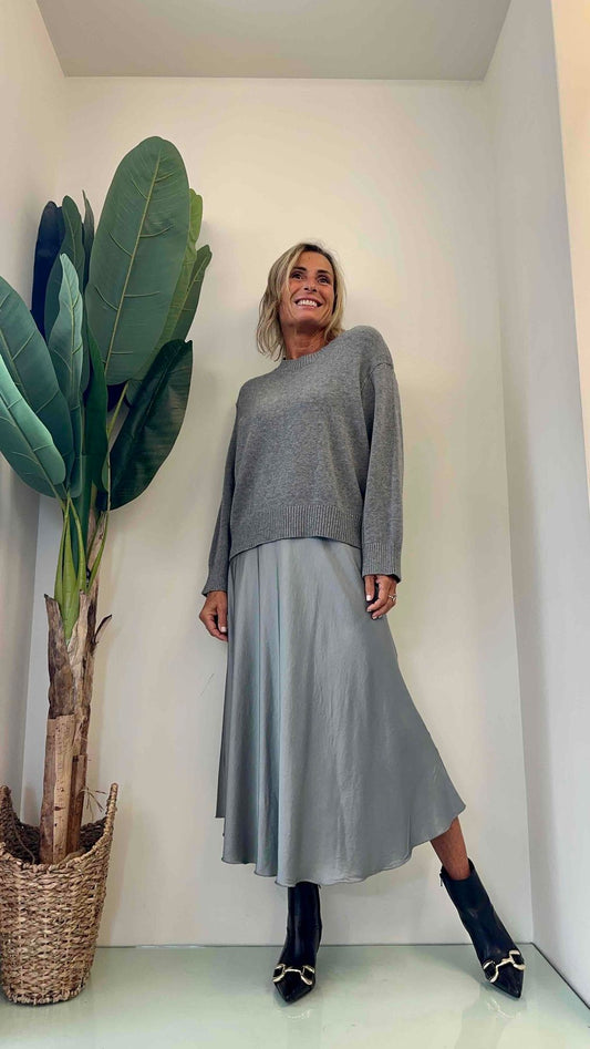 LALTERNATIVASTYLE - 0454P17 - GONNA LONGUETTE PURA VISCOSA TAGLIO SBIECO