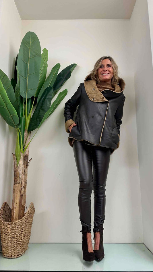 DAFNE - 6201P39 - ECO MONTONE COLLO CAPPUCCIO