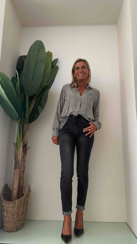 DAFNE - 5991P19 - BLUSA STONDATA EL. DAVANTI FANTASIA