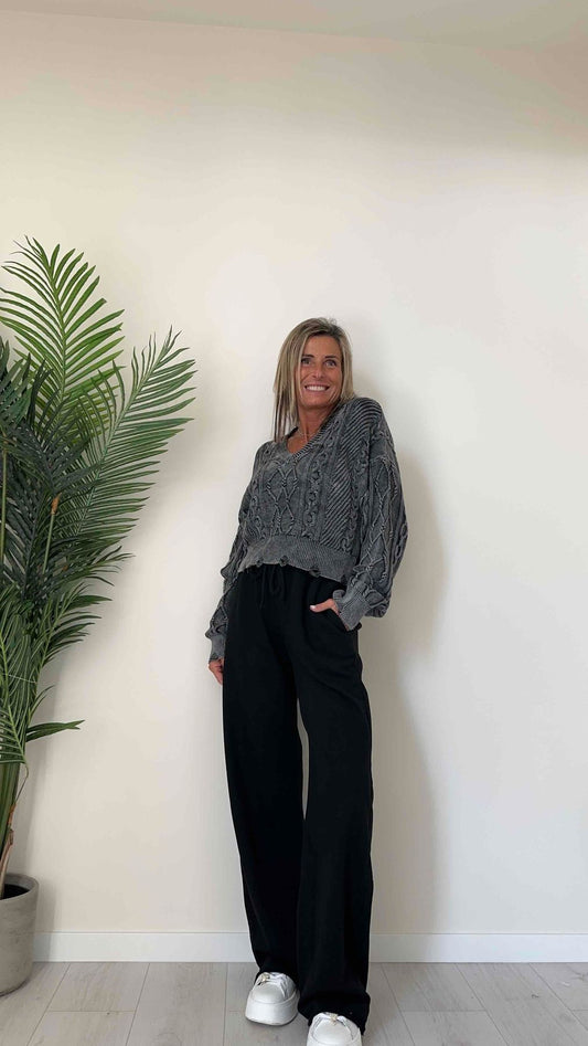 SUSYMIX - 8085 - MAGLIA COTONE MARMORIZZATO, SCOLLO A V