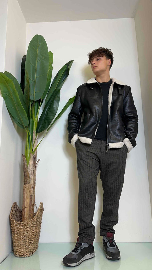 IMPERIAL - U3025648 - GIUBBOTTO ECO MONTONE EFFETTO VINTAGE