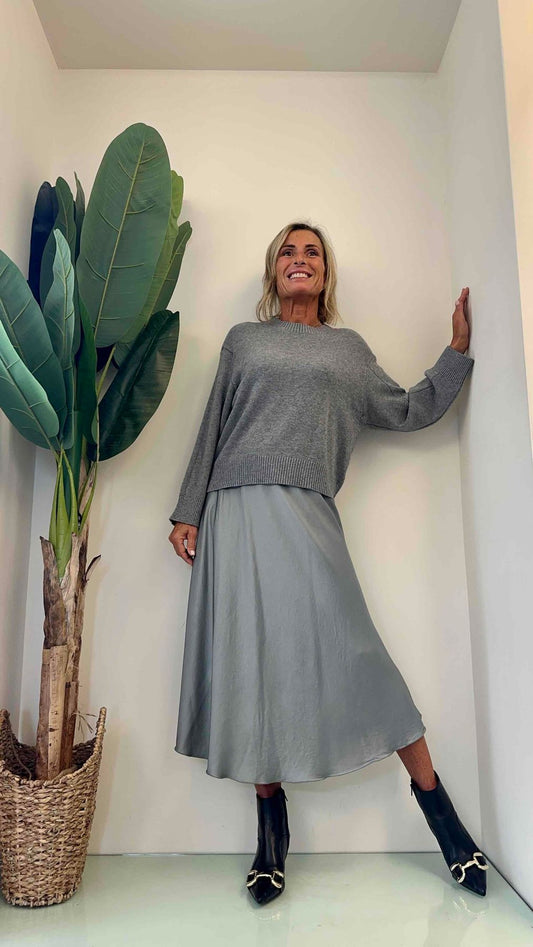 LALTERNATIVASTYLE - 0454P17 - GONNA LONGUETTE PURA VISCOSA TAGLIO SBIECO