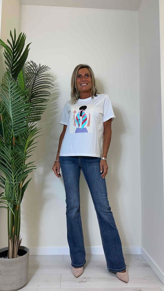 DAFNE - MA2024FOUP13 - T-SHIRT STAMPA FOULARD CAPELLI