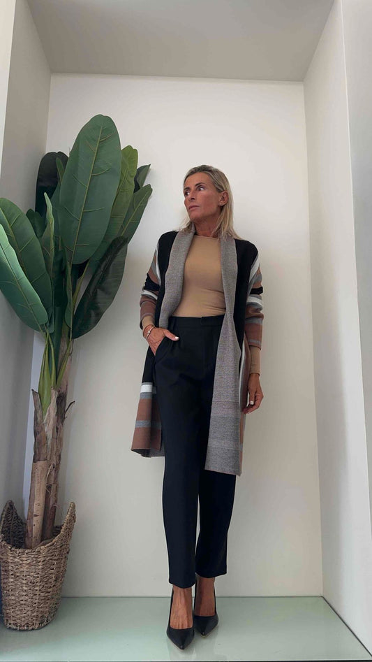 DAFNE - ZM1509P32 - CARDIGAN LUNGO DOPPIA VISCOSA FANTASIA