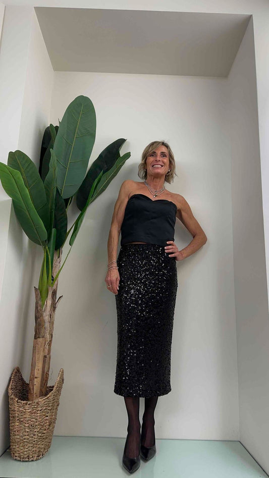 GIORGIA & JHONS - 60118FW23 - TOP FASCIA BUSTIER ZIP SATIN ELASTICIZZATO