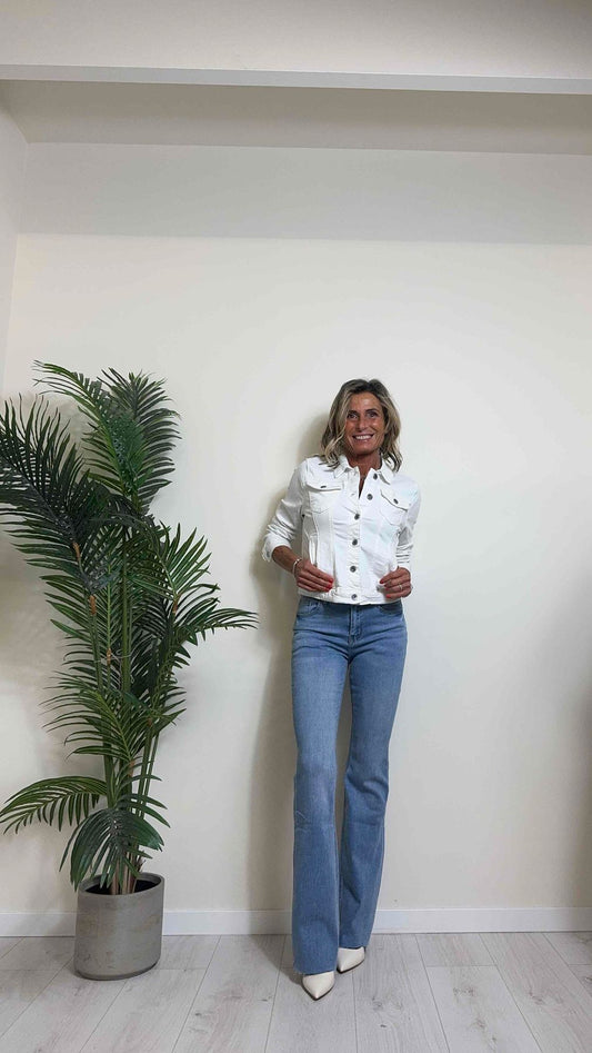 DAFNE - 1365P28 - JEANS FLARE COMFORT STRETCH ORLO TAGLIO VIVO