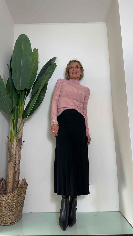 DAFNE - ZS8071P25 - GONNA PLISSE MAGLIA VISCOSA