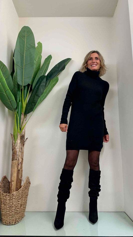 DAFNE - ZS5186P28 - ABITO VISCOSA DOPPIATA COLLO A CIAMBELLA