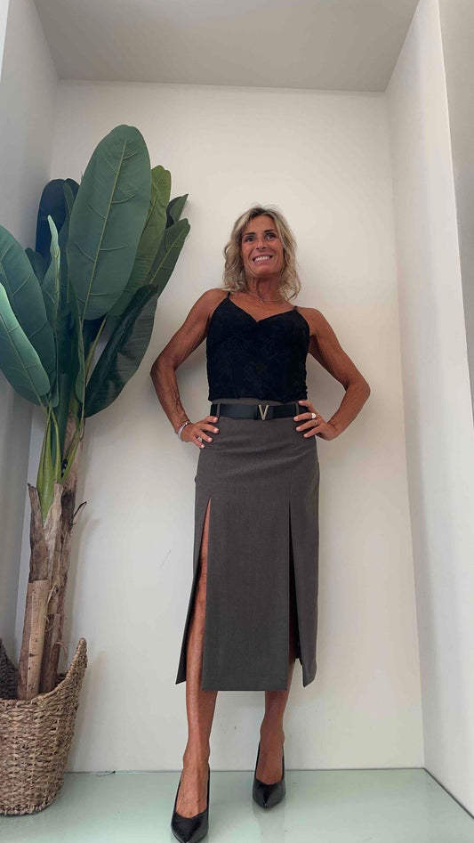 SUSYMIX - SM00219 - TOP PIZZO BUSTIER CON SPALLINE