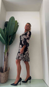 DAFNE - 21555P26 - ABITO CREPE CON CINTURA E BALZA