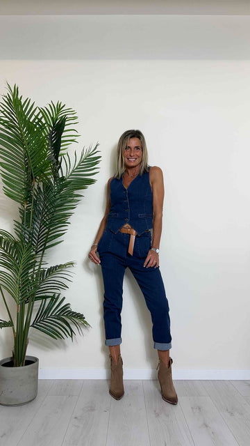 SUSYMIX - PA3908 - JEANS CAVALLO BASSO, VITA ELASTICATA CON CINTURA
