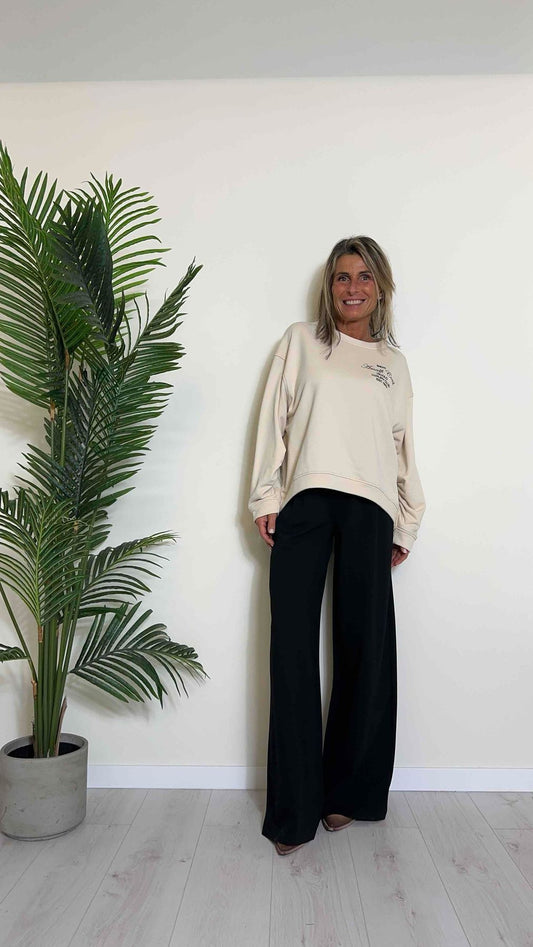 VICOLO - RB0311 - FELPA COTONE STONDATA, PIEGHE MANICA, "AMALFI COAST"