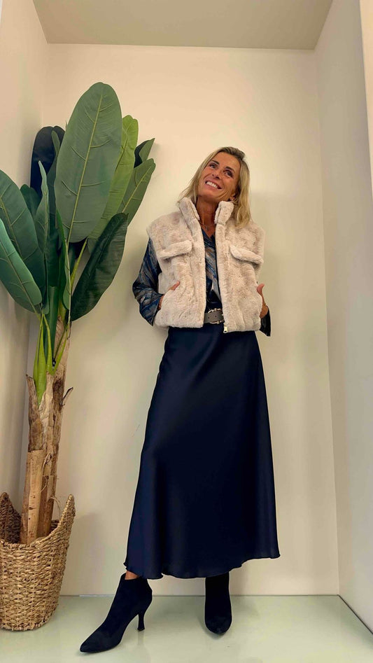 DAFNE - GL056P29 - GILET ECO PELLICCIA CORTO