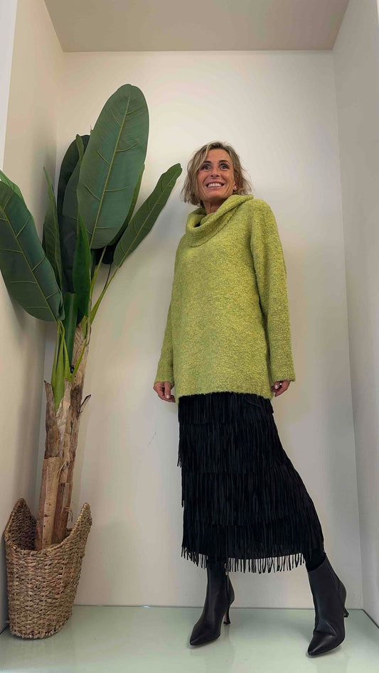 DAFNE - 126P27 - PULL LANA/VISCOSA  BOUCLEE COLLO CIAMBELLA