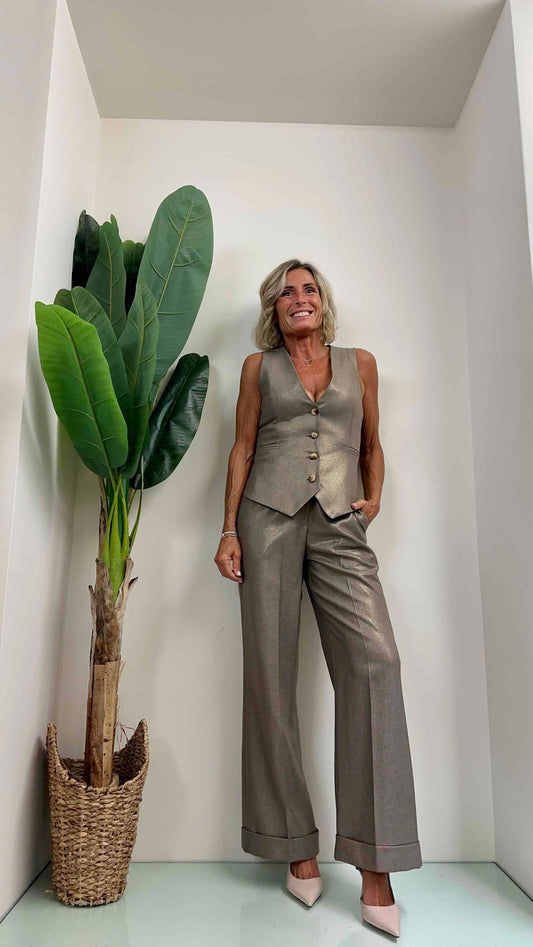 SUSYMIX - SM00293 - GILET LAMINATO STRUTTURATO
