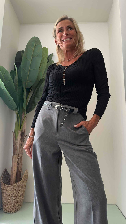 DAFNE - DZ93083P25 - MAGLIA COSTINE VISCOSA BOTTONI GIOIELLO