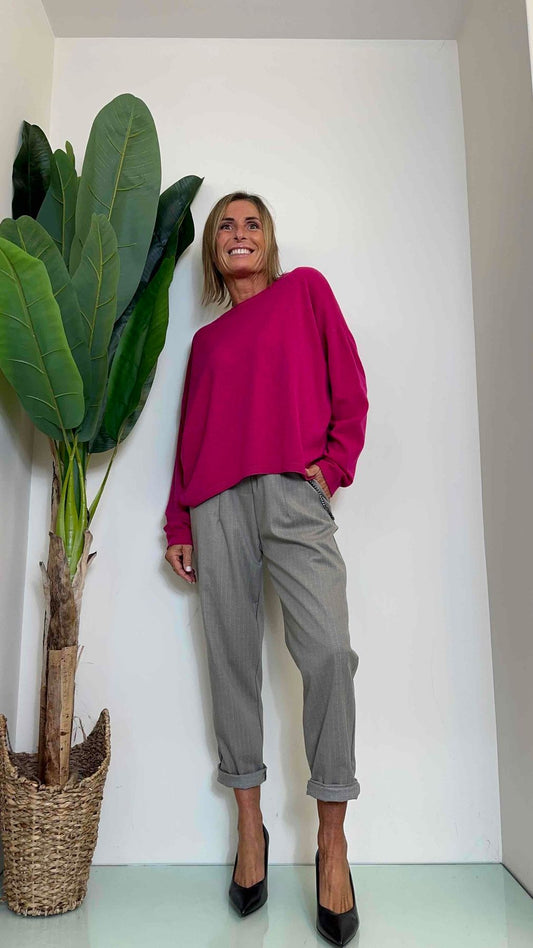 DAFNE - MA1179P25 - MAGLIA VISCOSA SCATOLA CON ORLINO FIT AMPIO