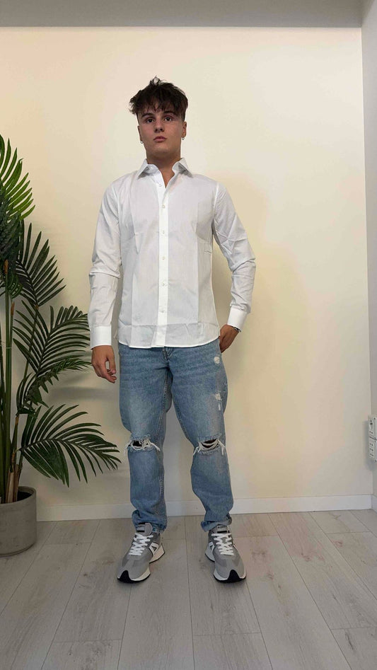 KARL HOMME - EU227-COF02 - CAMICIA COLLO FRANCESE TESSUTO MICRO OPERATO