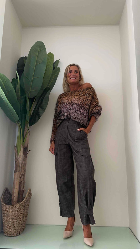 DAFNE - 3281P33 - MAGLIA BOUCLE SFUMATA MULTICOLOR