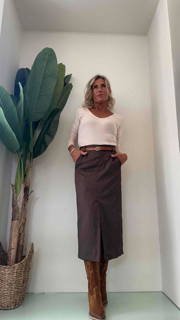 SUSYMIX - W1213 - CINTURA PELLE CON FIBBIA DORATA