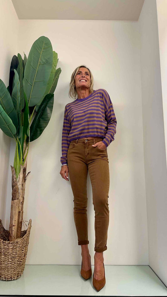LALTERNATIVASTYLE - 2019P135 - PULL RIGHE VISCOSA SCATOLA