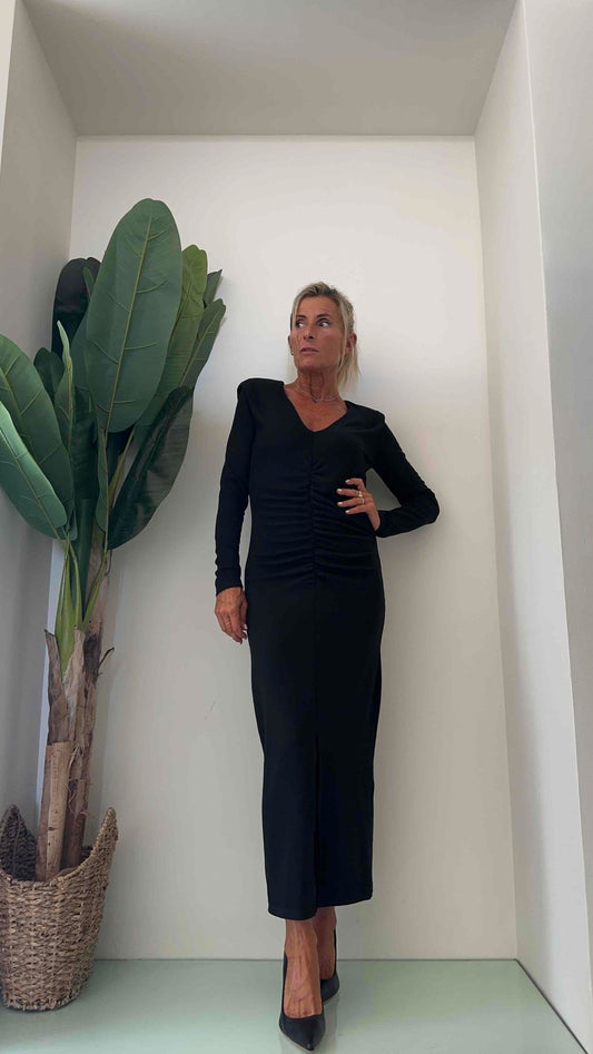 DAFNE - A8554P33 - ABITO LUNGO CON ARRICCIATURA CENTRALE