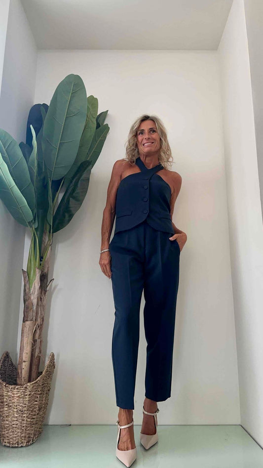 VICOLO - TR0958 - PANTALONE POLIVISCOSA GAMBA DRITTA ELAST. DIETRO