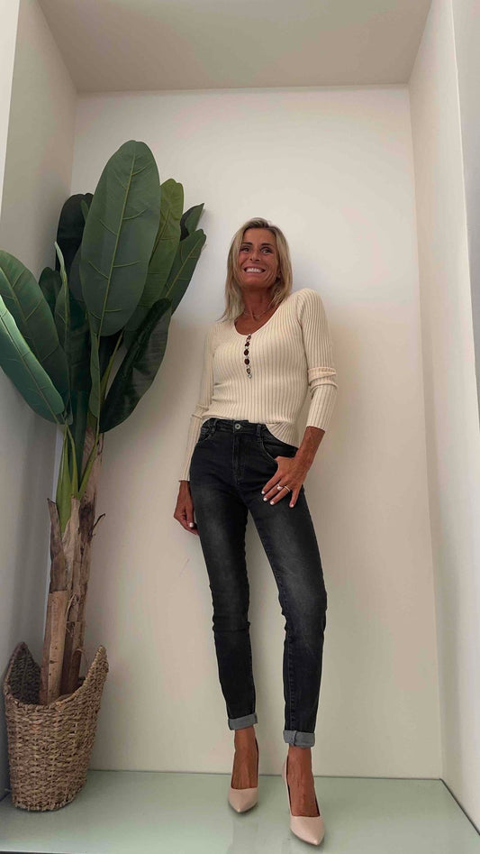 DAFNE - 9127P28 - JEANS SKINNY GREY