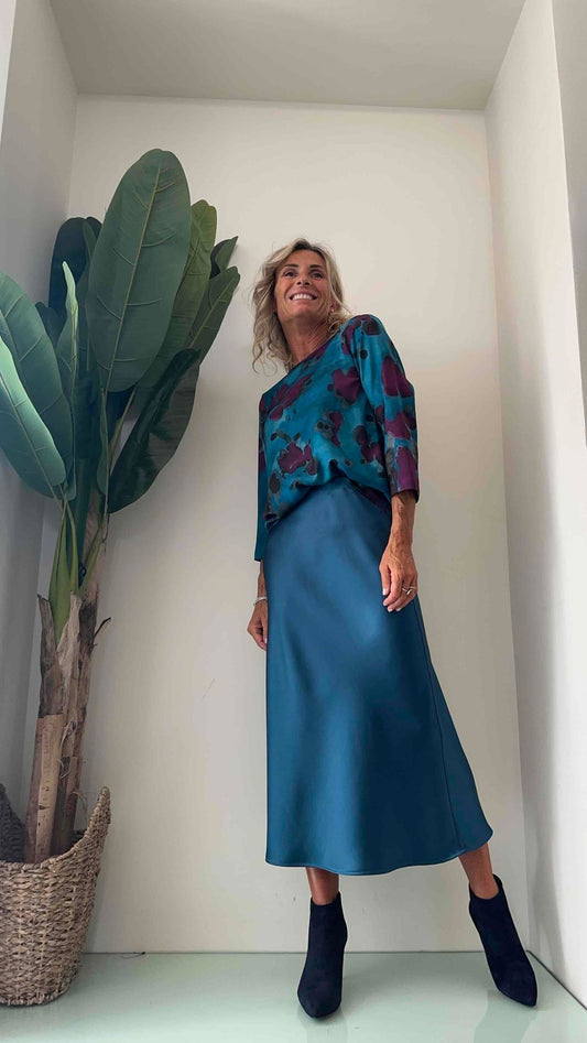 IMPERIAL - CDP0GJG - BLUSA RASO FANTASIA MANICA 7/8