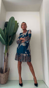 DAFNE - 21555P26 - ABITO CREPE CON CINTURA E BALZA