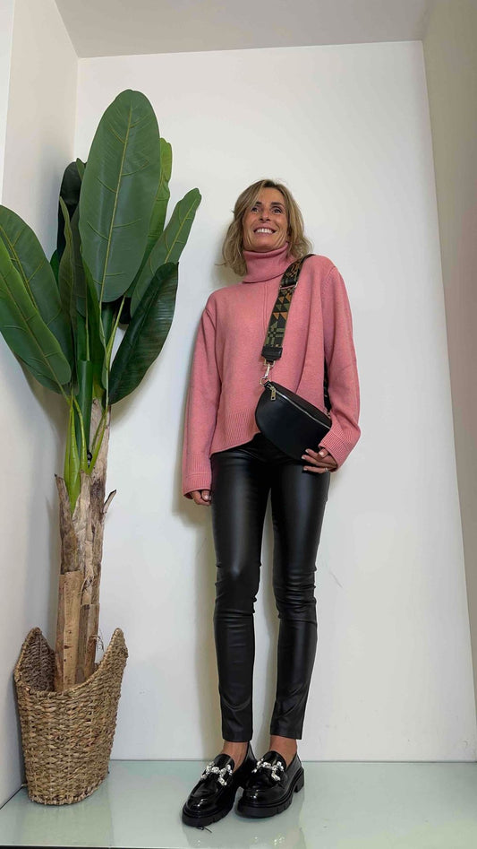 LALTERNATIVASTYLE - 94826 - MARSUPIO PELLE + TRACOLLA COLOR