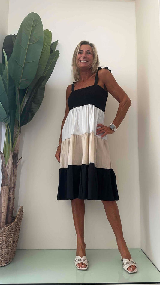 DAFNE - AB5573P28 - ABITO COTONE TRICOLOR