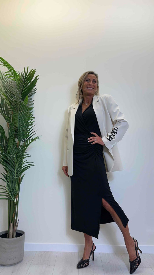 VICOLO - RB0299 - BLAZER LETTERING MANICA E RETRO