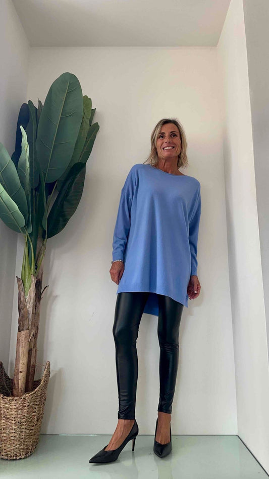 LALTERNATIVASTYLE - SOFIA - MAGLIA OVER VISCOSA SPACCHI