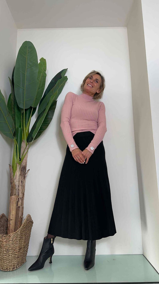 DAFNE - ZS8071P25 - GONNA PLISSE MAGLIA VISCOSA