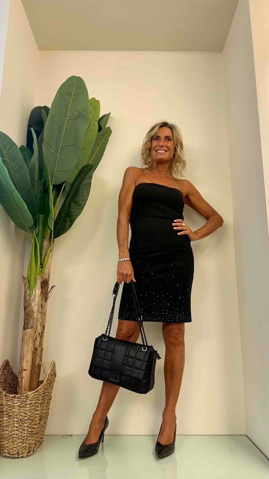 SUSYMIX - V11326A2152 - ABITO TUBINO STRAPLESS CON STRASS