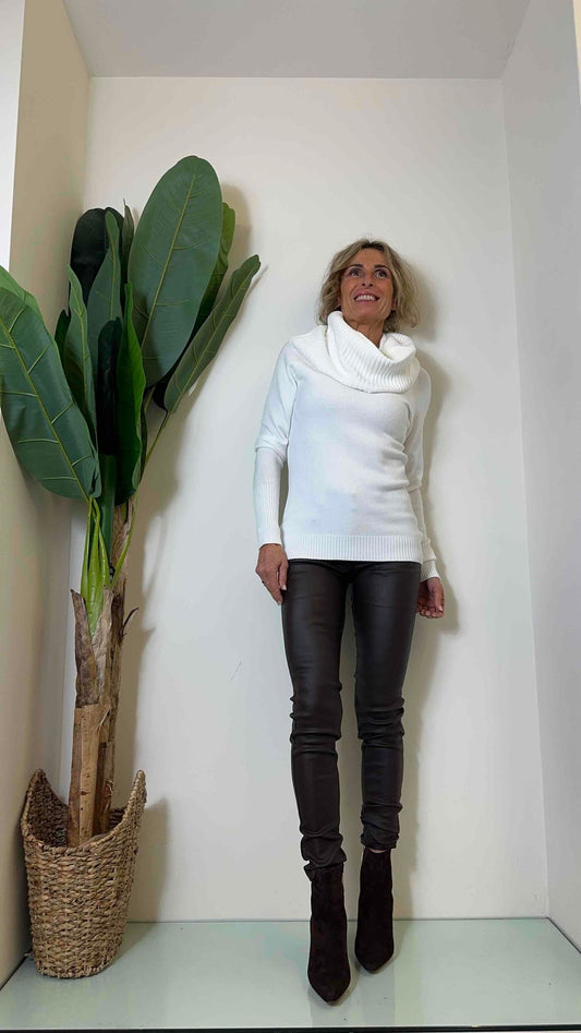 DAFNE - ZM1695P23 - PULLOVER VISCOSA COLLO CIAMBELLA
