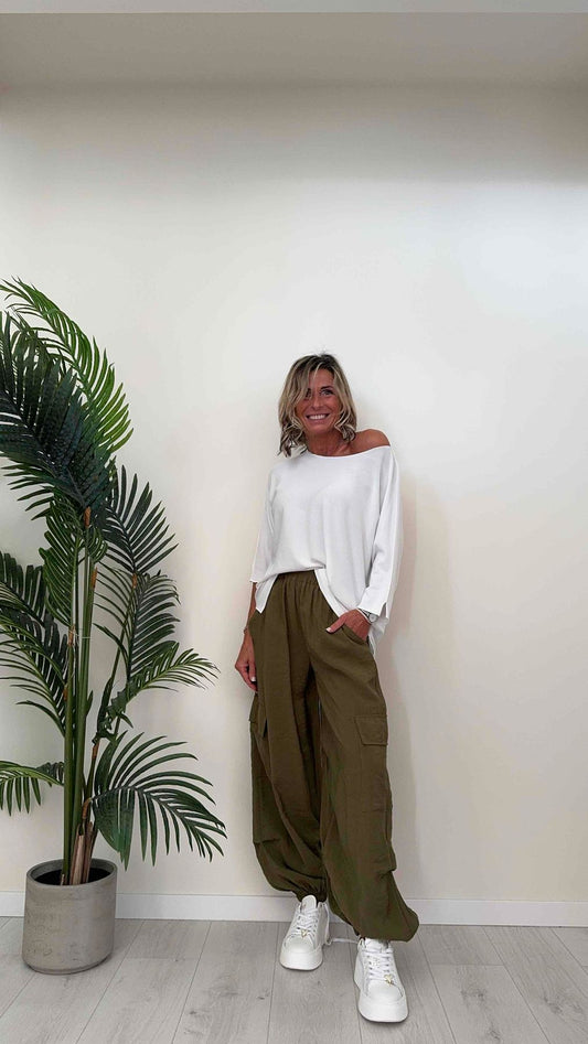 DAFNE - 0073P26 - MAGLIA VISCOSA INTEGRALE, FIT AMPIO CON SPACCHETTI