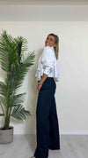 CELLOFUN - 2319C - CAMICIA POPELINE 100%COTONE, TASCA SCESA CON SPILLA E POLSI GIOIELLO, A SCATOLA