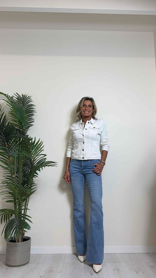 DAFNE - 1365P28 - JEANS FLARE COMFORT STRETCH ORLO TAGLIO VIVO