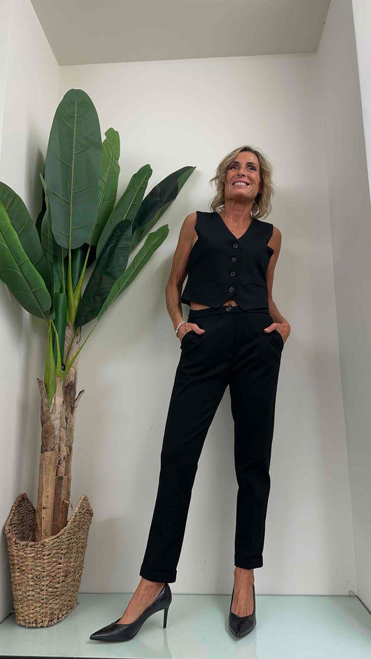 GIORGIA & JHONS - 60304FW23 - GILET STRUTTURATO (FODERATO) PUNTO MILANO