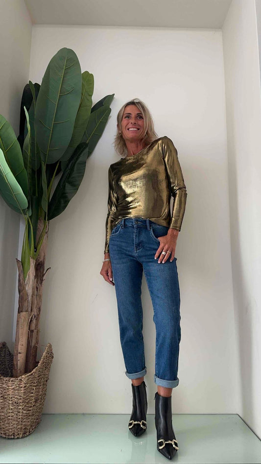 GIORGIA & JHONS - 60276FW23 - JEANS MOM FIT COMFORT STRETCH PICCOLE ABRASIONI