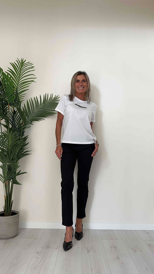 DAFNE - TS102RP14 - T-SHIRT COTONE FLUIDO "ROMANTIC " RILIEVO