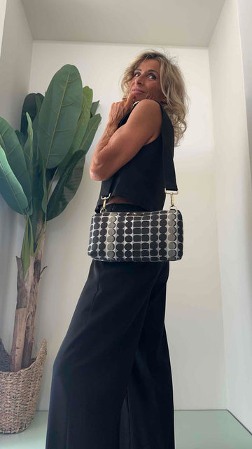 ANTONELLO SERIO - 80116P23 - POCHETTE TESSUTO POIS TRACOLLA