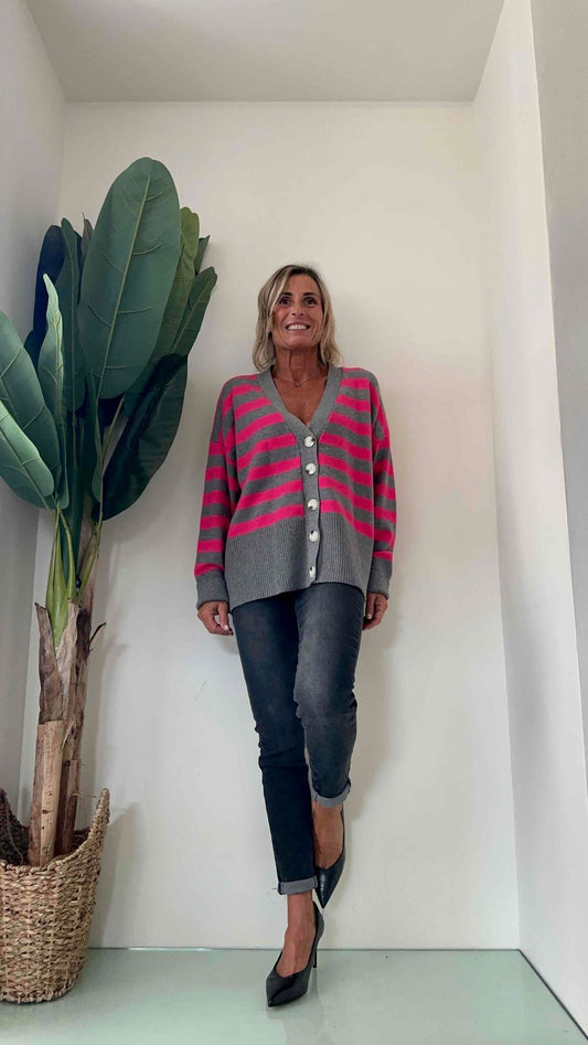 LALTERNATIVASTYLE - 1967P17 - CARDIGAN RIGHE VISCOSA OVER