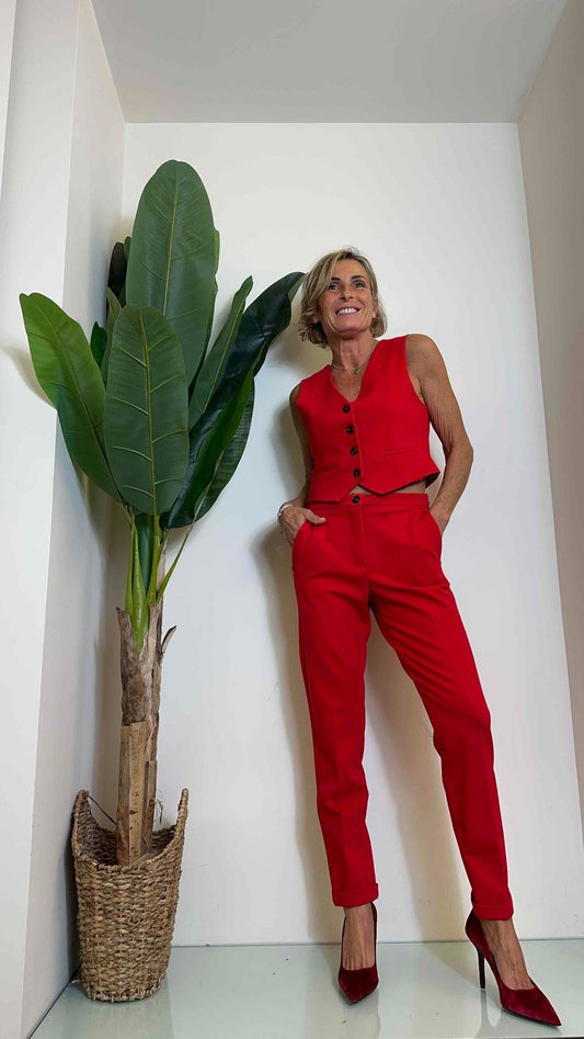 GIORGIA & JHONS - 60305FW23 - PANTALONE SIGARETTA PUNTO MILANO ORLO RISVOLTINO