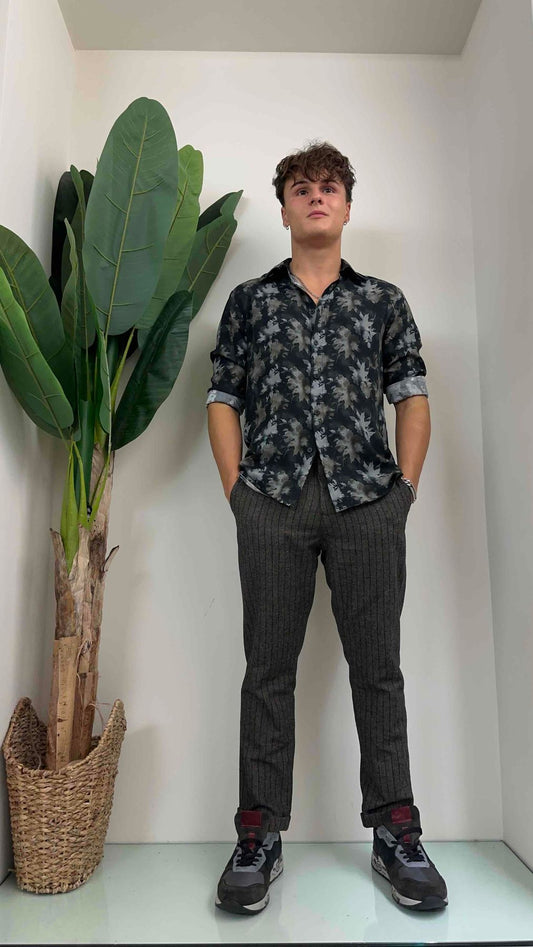 IMPERIAL - CYT9GUG - CAMICIA VISCOSA FANTASIA FOGLIE