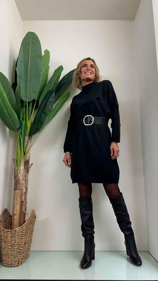 DAFNE - CT3357P9 - CINTURA ELASTICA FIBBIA QUADRATA STONDATA